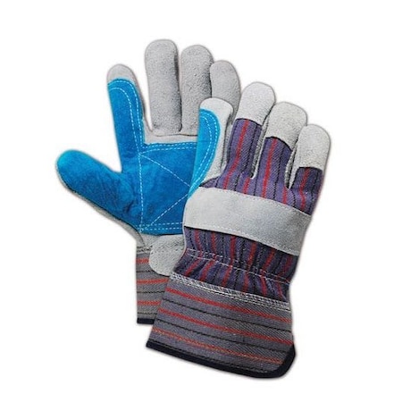 Magid Leather Palm Gloves, Wing Thumb, Gray, Large, 12 PK TB905EDP